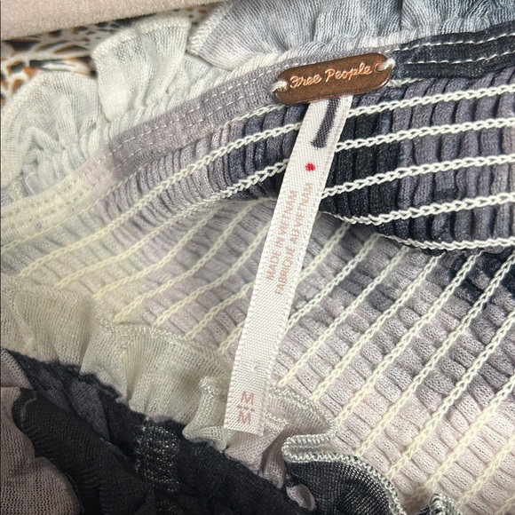 NWOT Free People Black and White Midi Dress - Picture 2 of 5